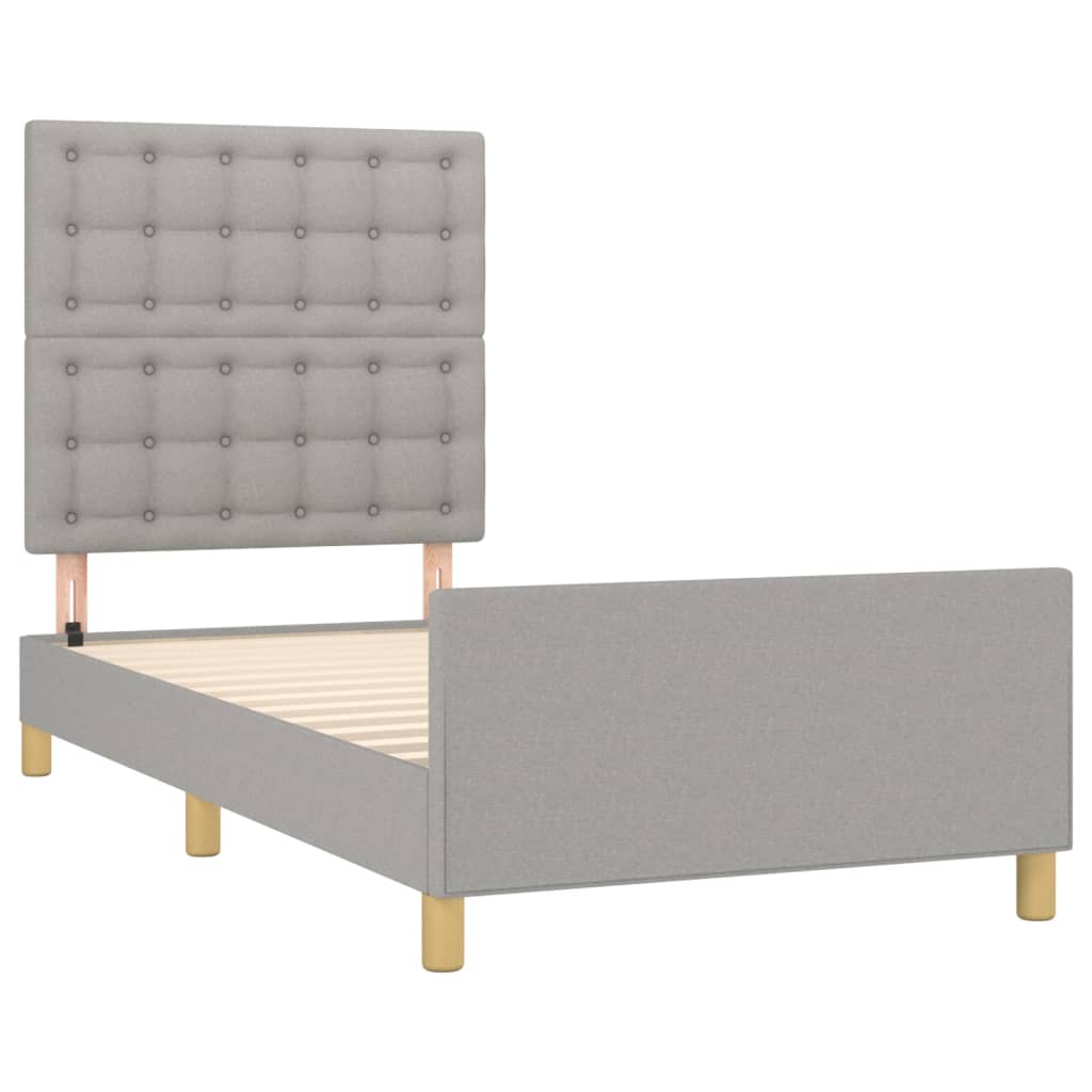 Bedframe Met Hoofdbord Stof