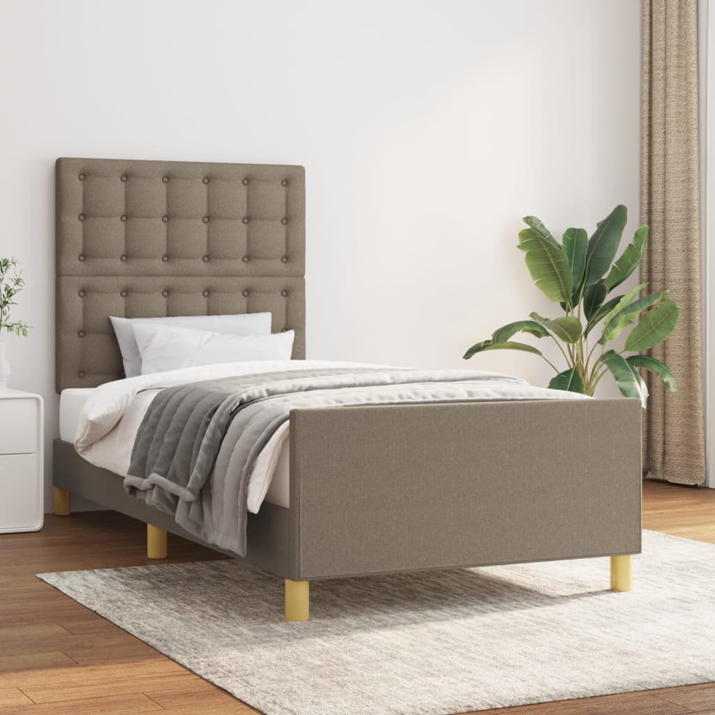 Bedframe Met Hoofdbord Stof