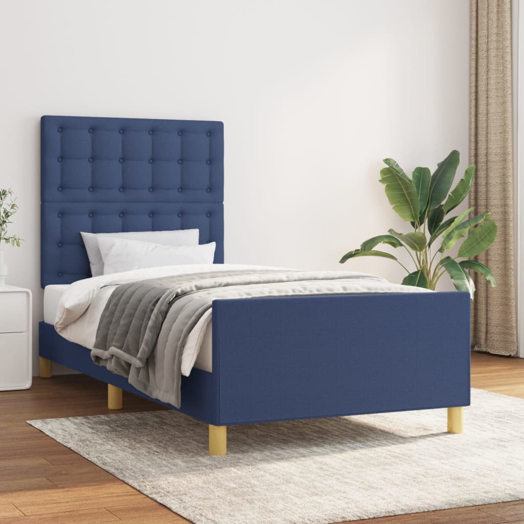 Bedframe Met Hoofdbord Stof