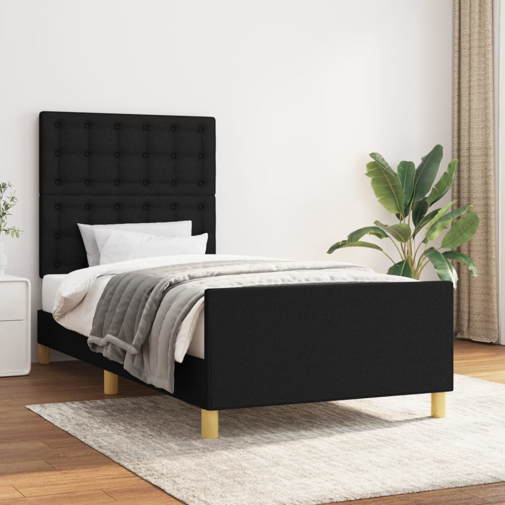 Bedframe Met Hoofdbord Stof