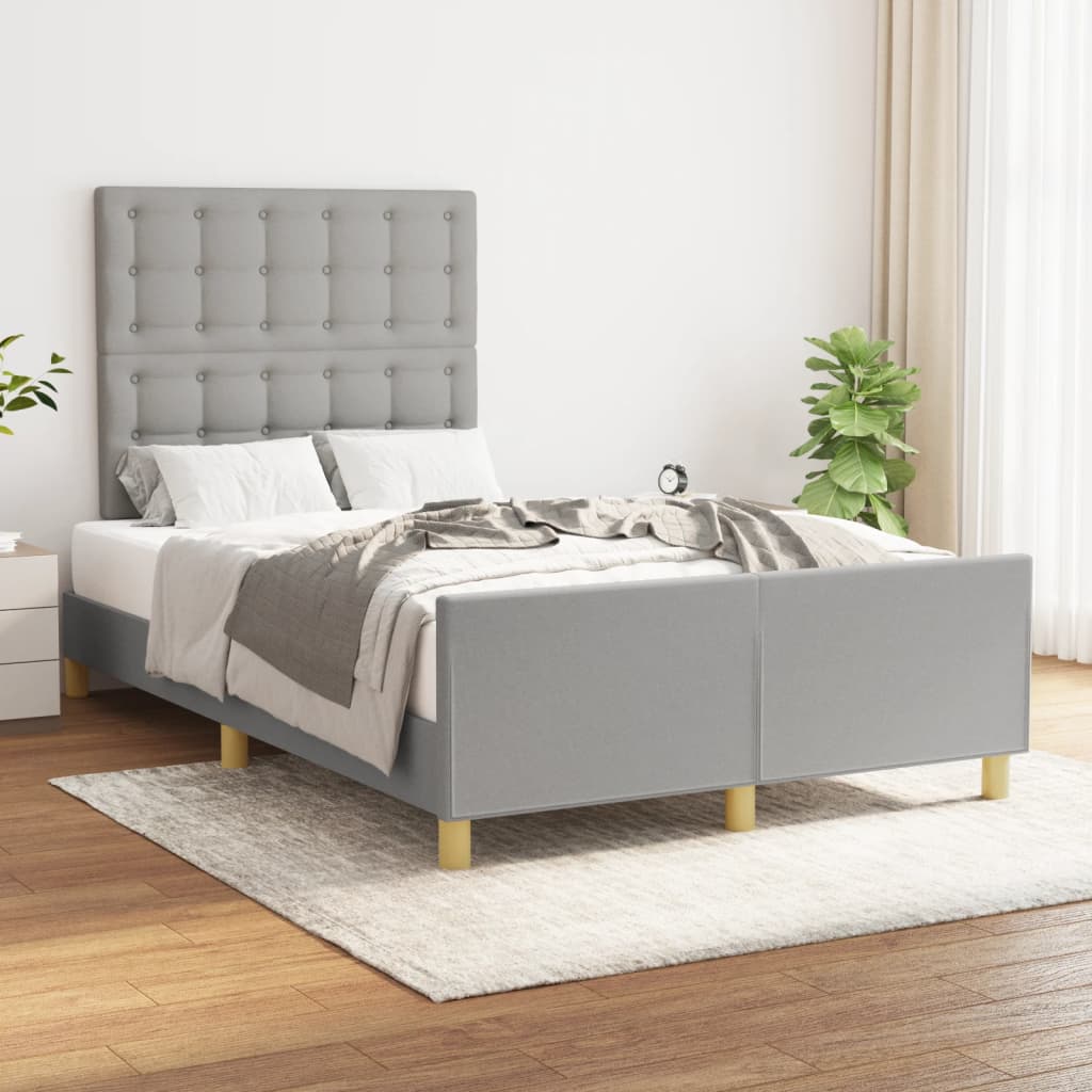 Bedframe Met Hoofdbord Stof