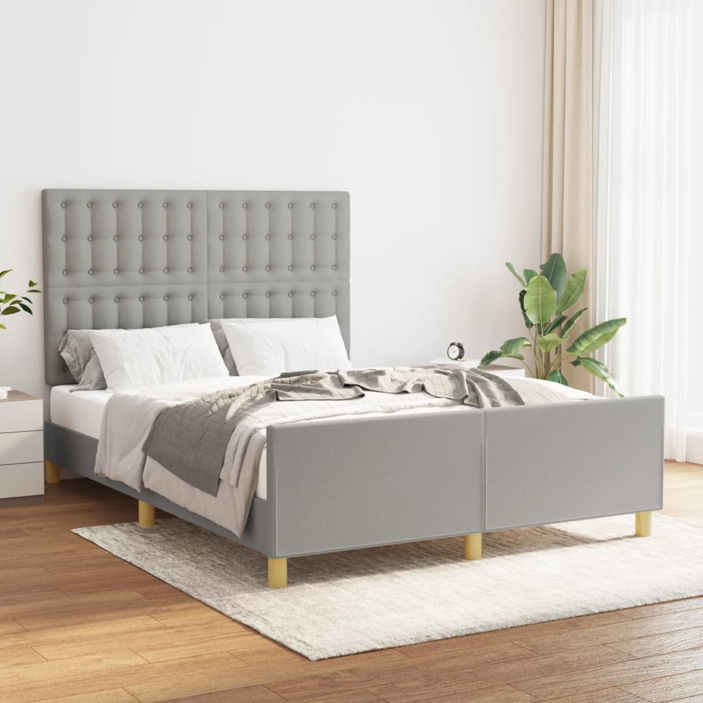 Bedframe Met Hoofdbord Stof