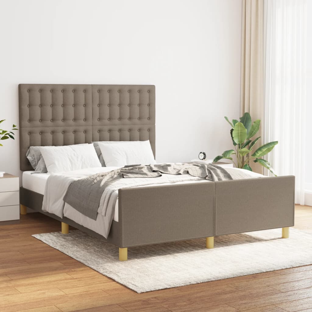 Bedframe Met Hoofdbord Stof