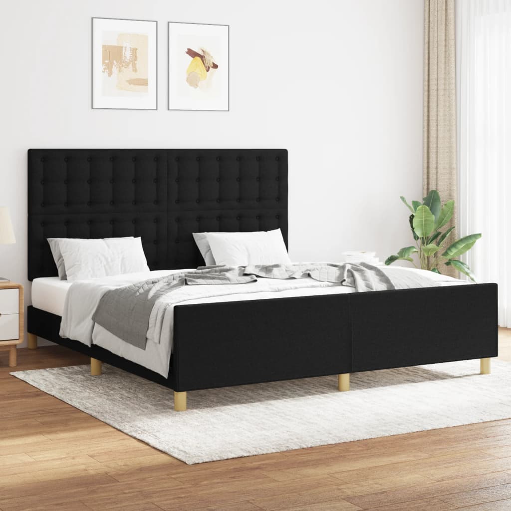 Bedframe Met Hoofdbord Stof