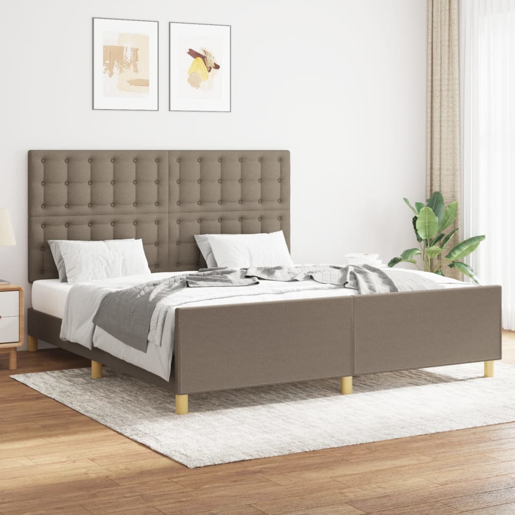 Bedframe Met Hoofdbord Stof