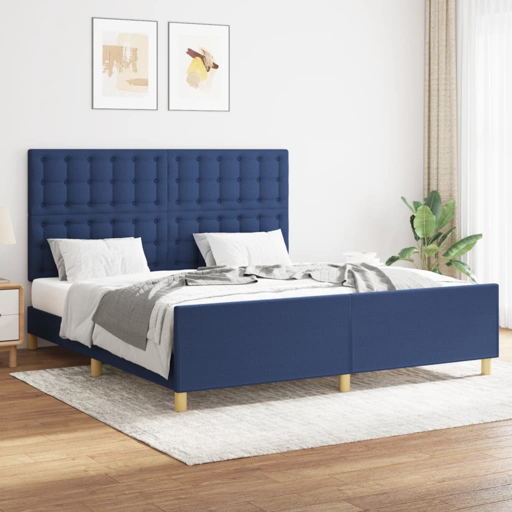 Bedframe Met Hoofdbord Stof