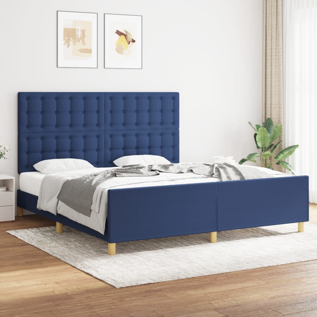 Bedframe Met Hoofdbord Stof