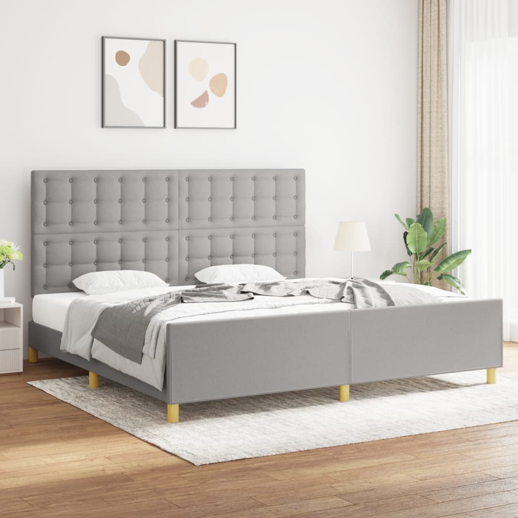 Bedframe Met Hoofdbord Stof