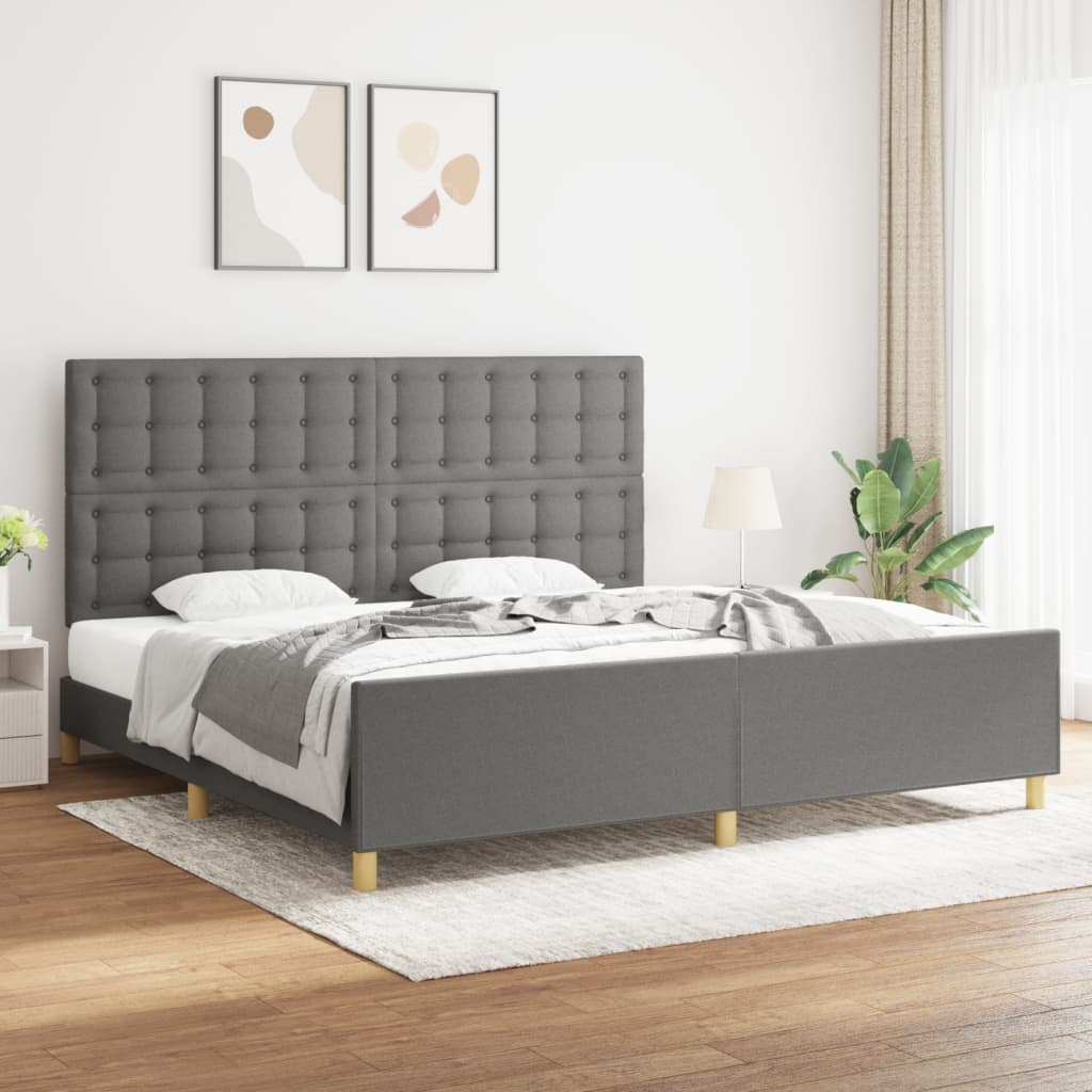 Bedframe Met Hoofdbord Stof