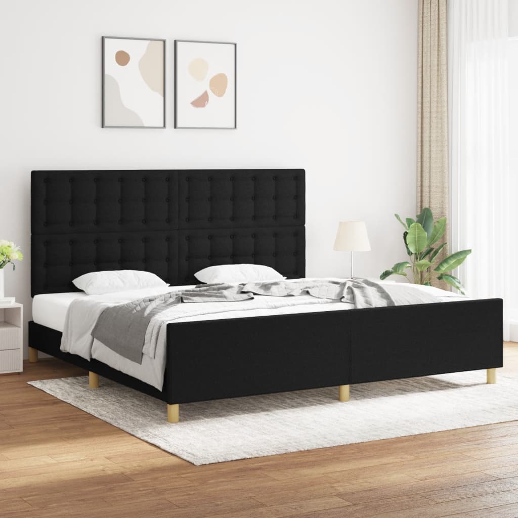 Bedframe Met Hoofdbord Stof