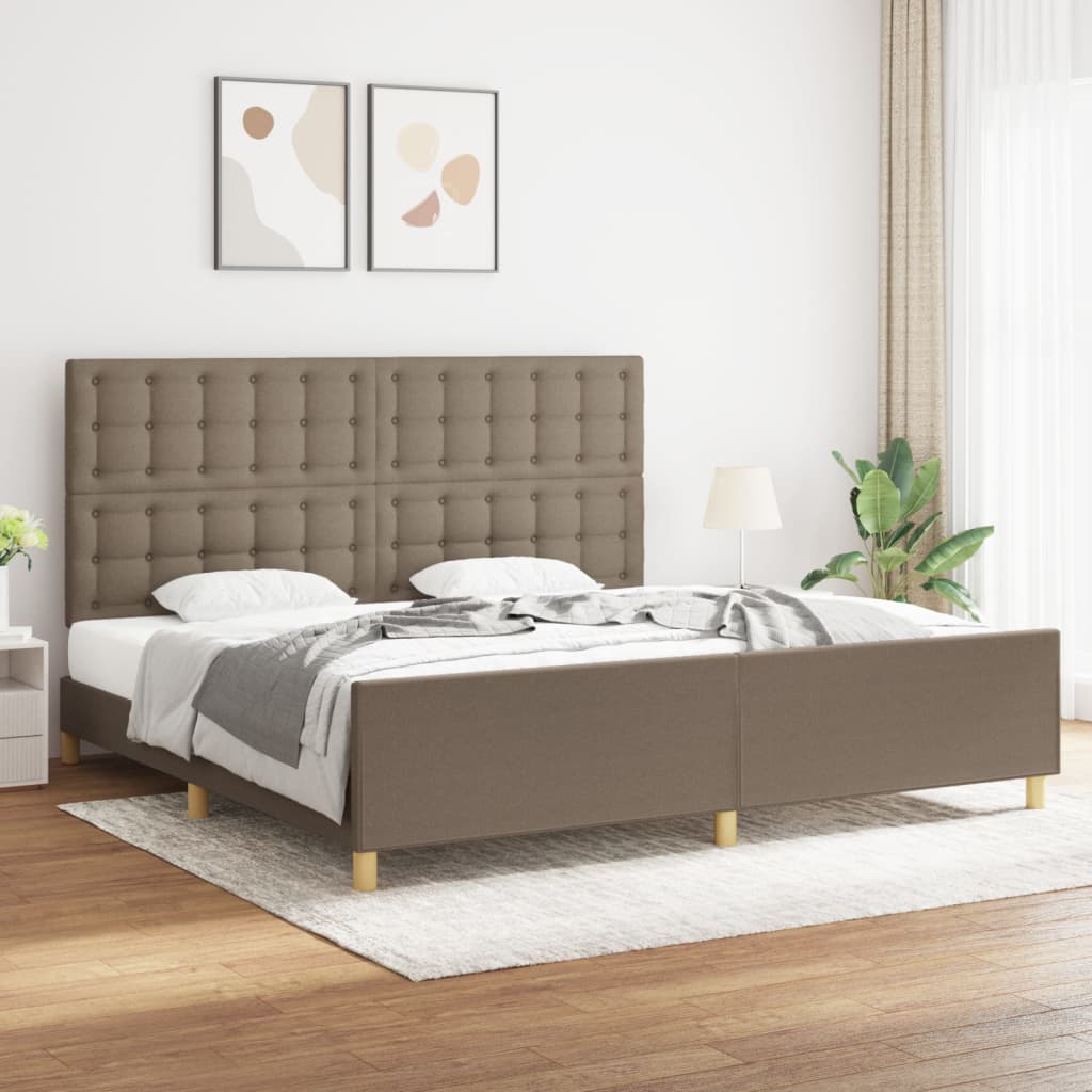 Bedframe Met Hoofdbord Stof