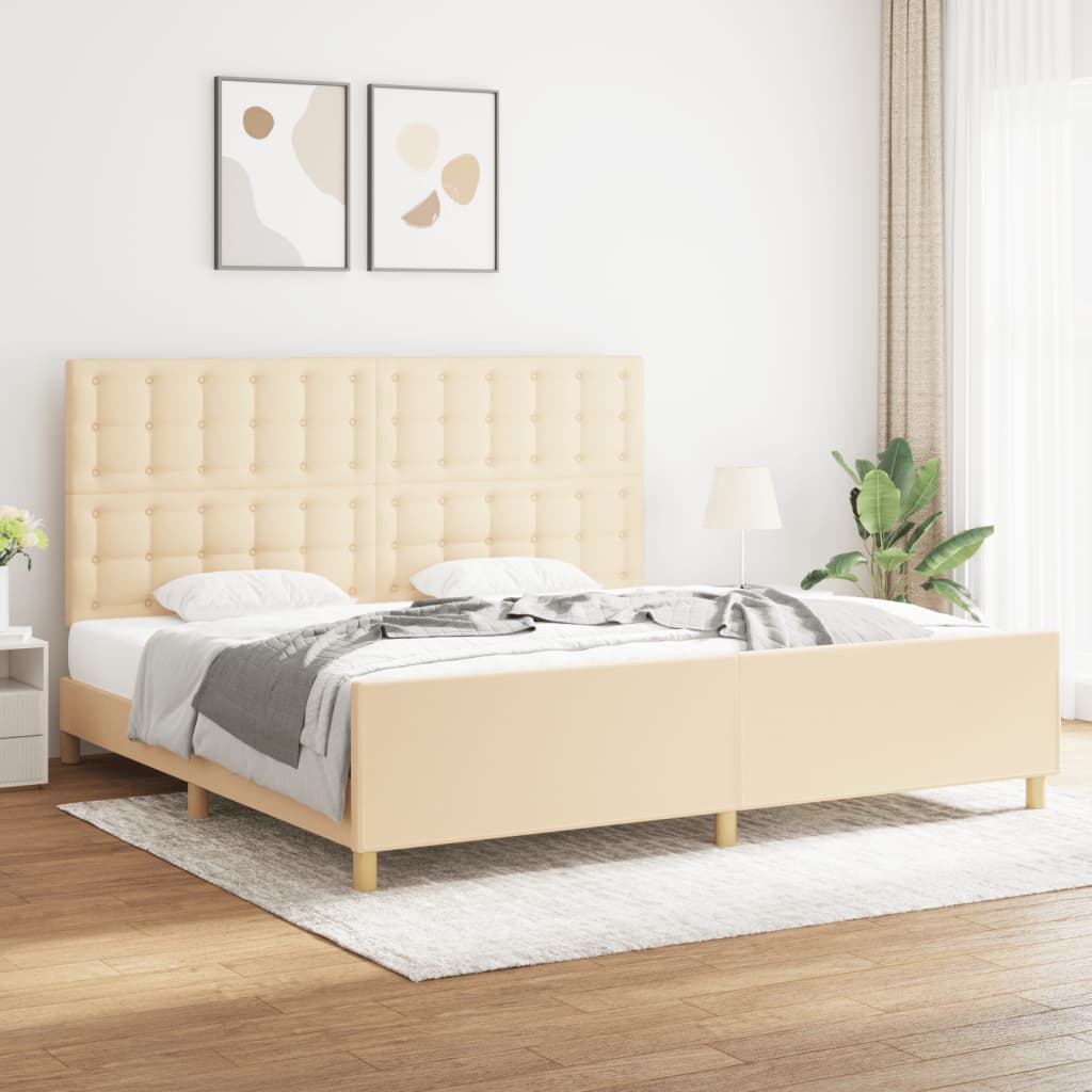 Bedframe Met Hoofdbord Stof