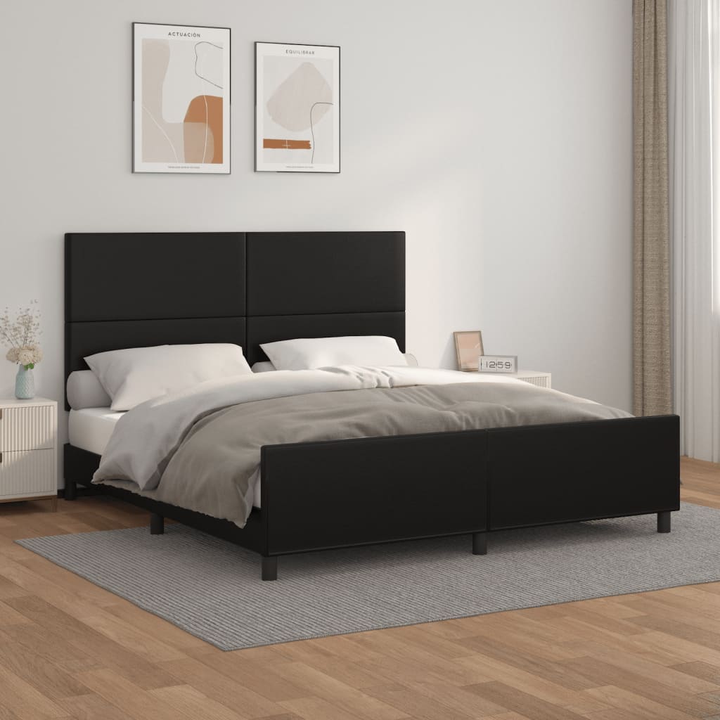 Bedframe Met Hoofdbord Kunstleer