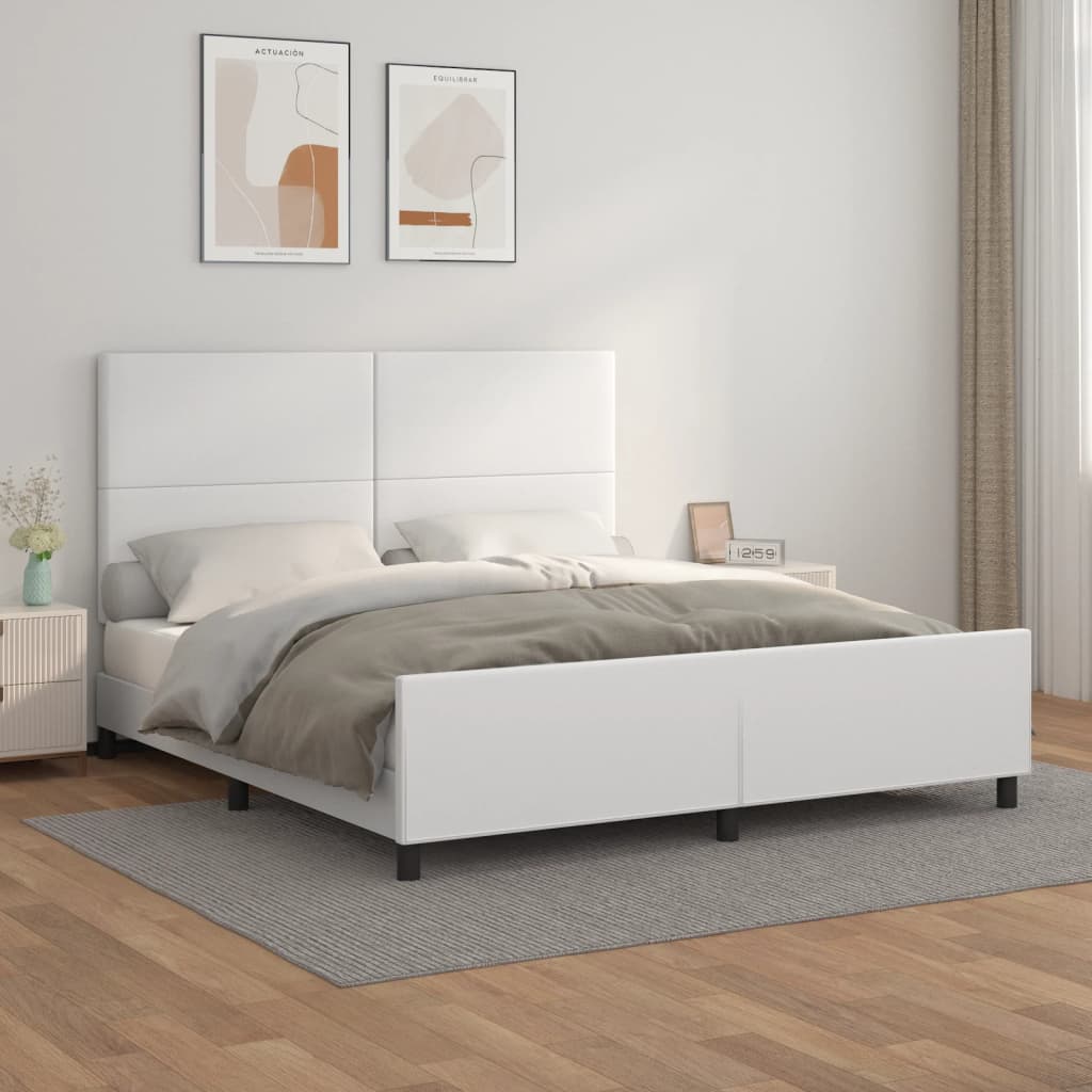 Bedframe Met Hoofdbord Kunstleer