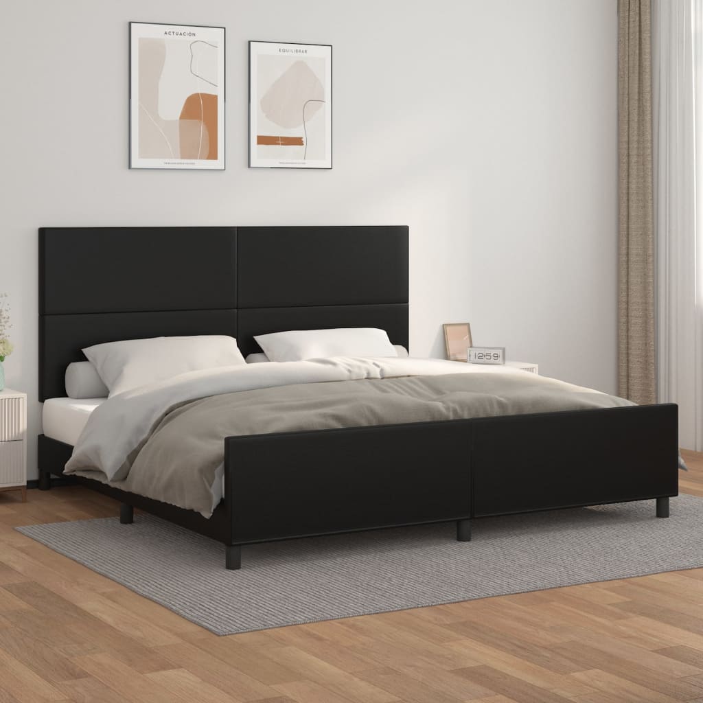 Bedframe Met Hoofdbord Kunstleer