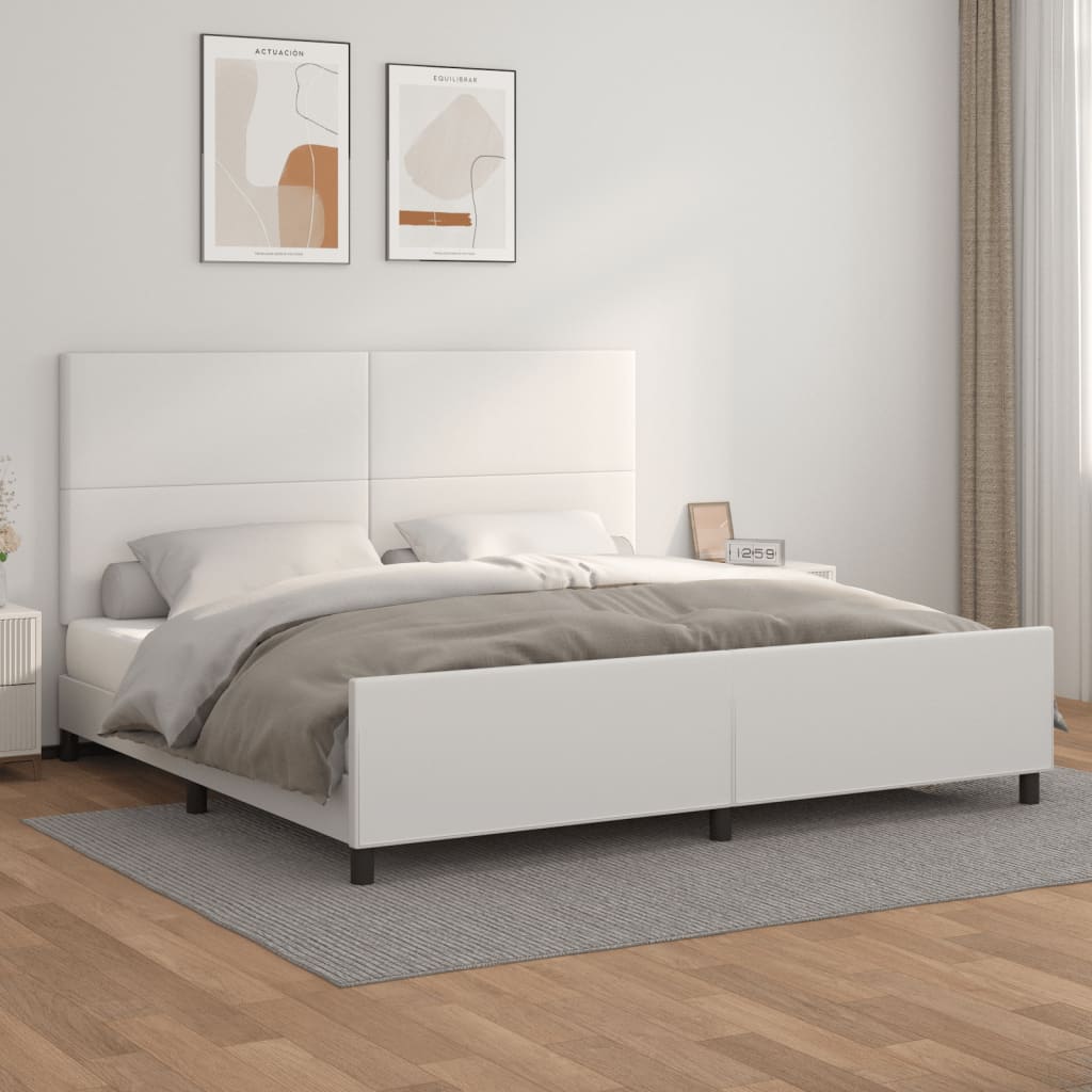 Bedframe Met Hoofdbord Kunstleer