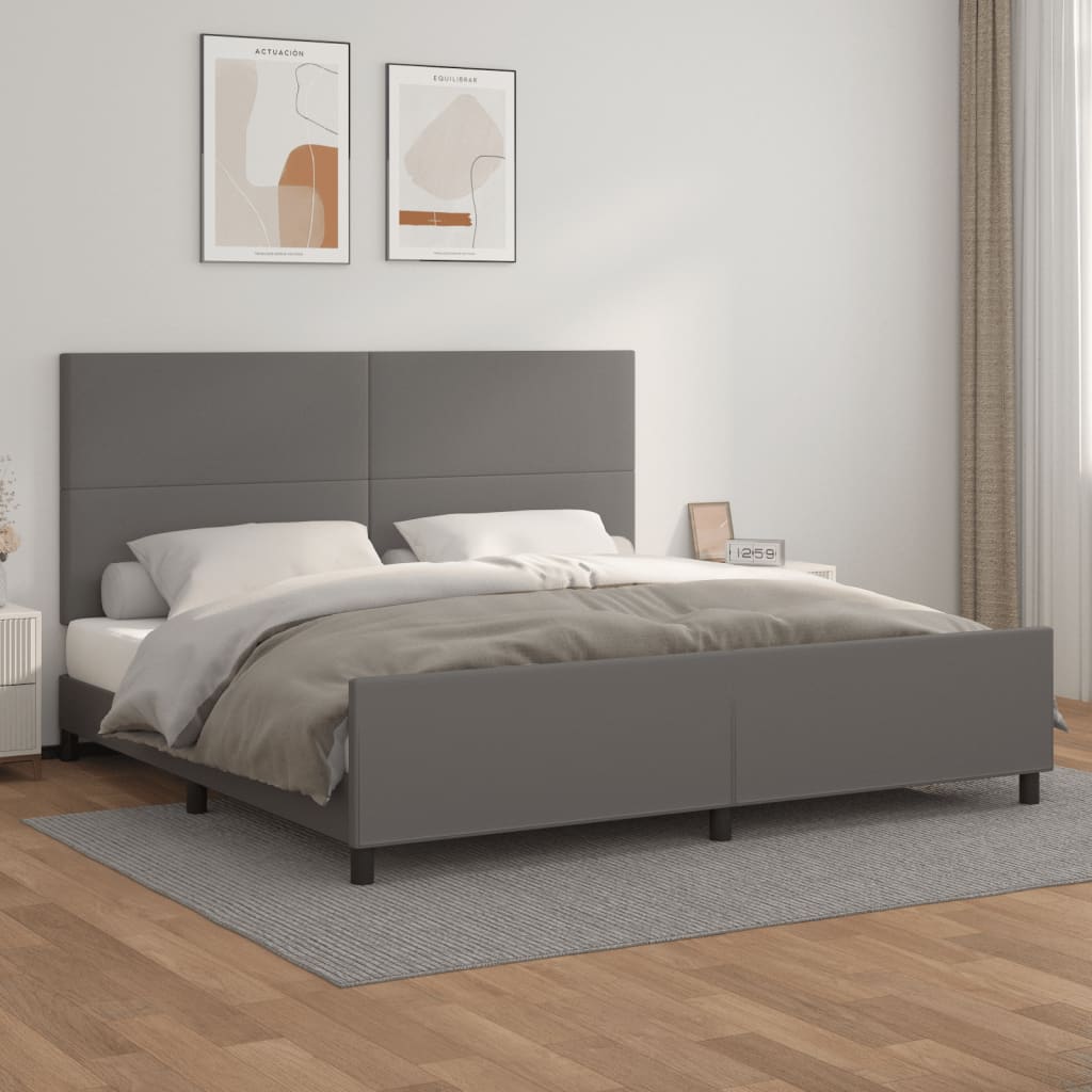 Bedframe Met Hoofdbord Kunstleer