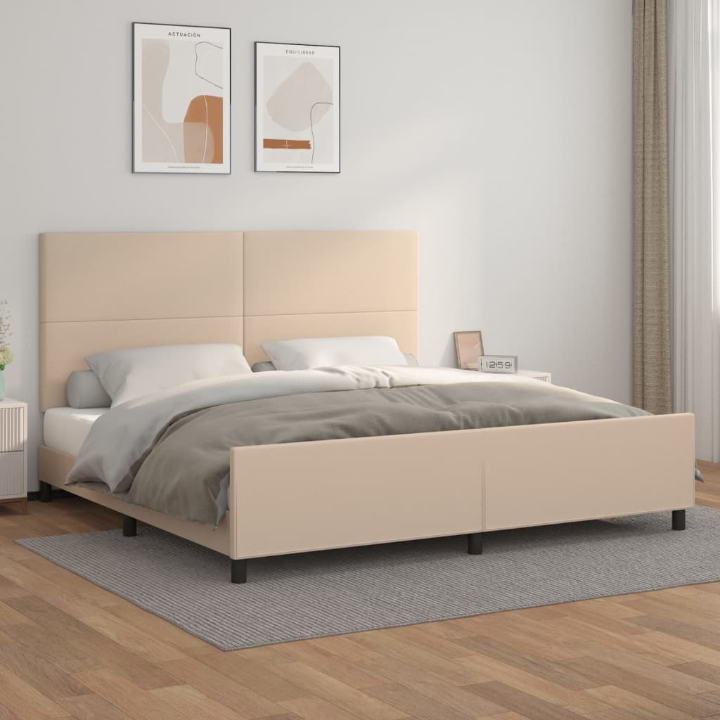 Bedframe Met Hoofdbord Kunstleer