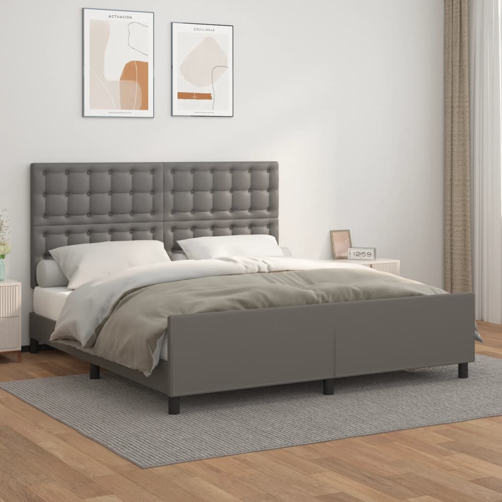 Bedframe Met Hoofdbord Kunstleer Kleurig