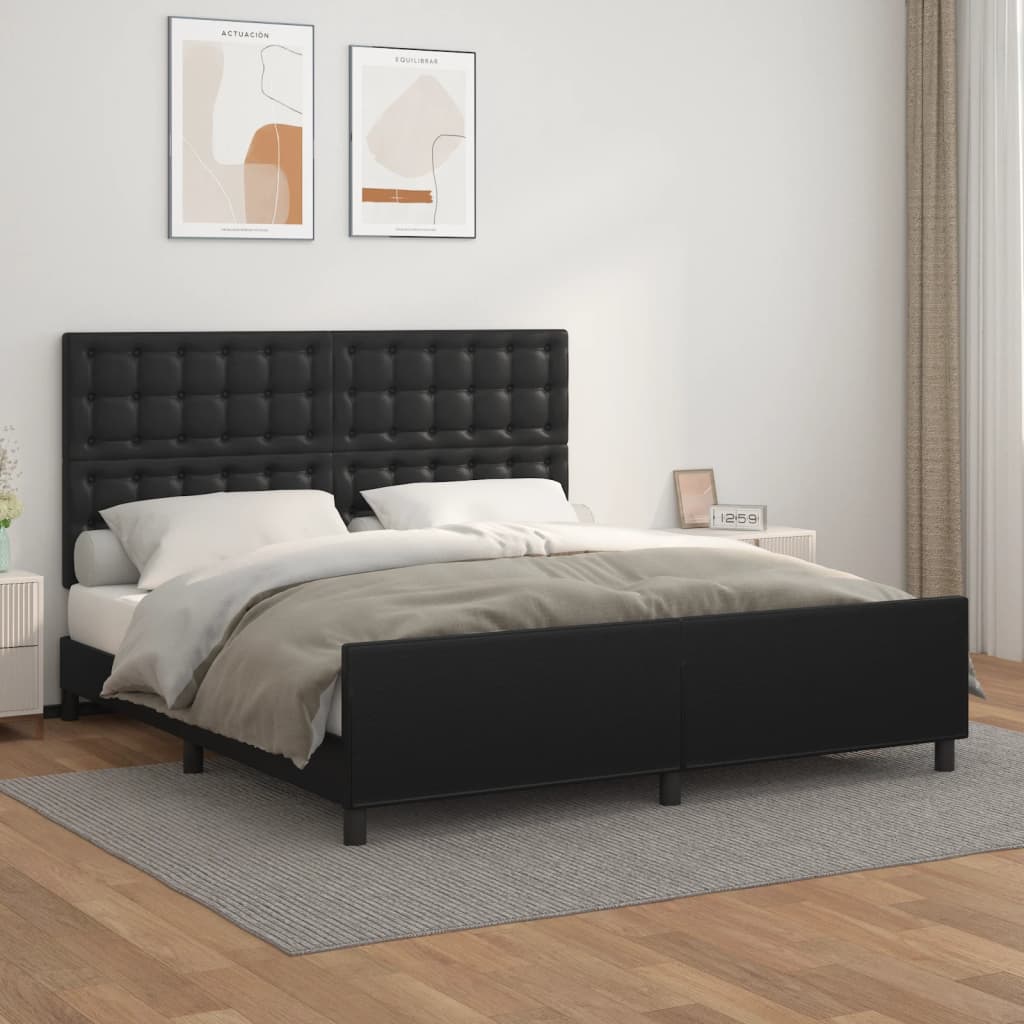 Bedframe Met Hoofdbord Kunstleer Kleurig