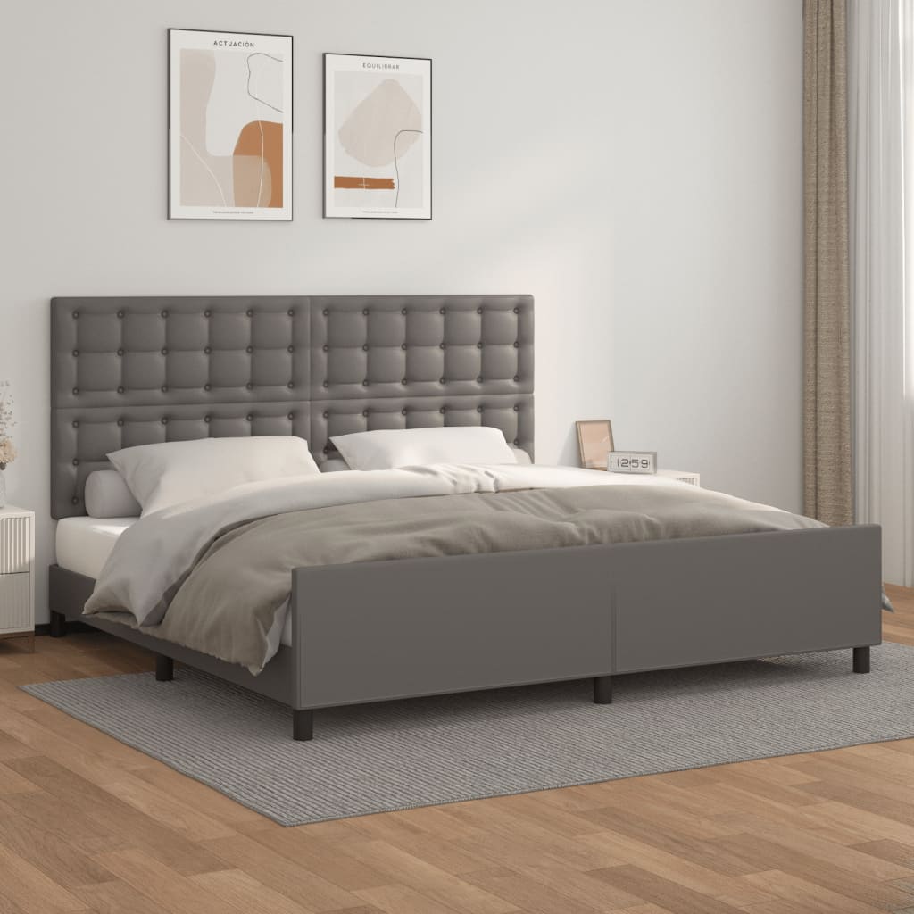 Bedframe Met Hoofdbord Kunstleer Kleurig