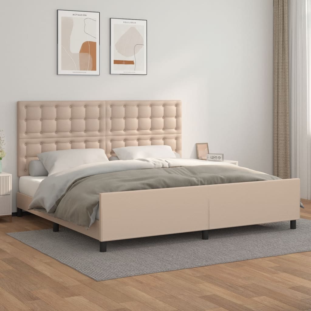 Bedframe Met Hoofdbord Kunstleer Kleurig