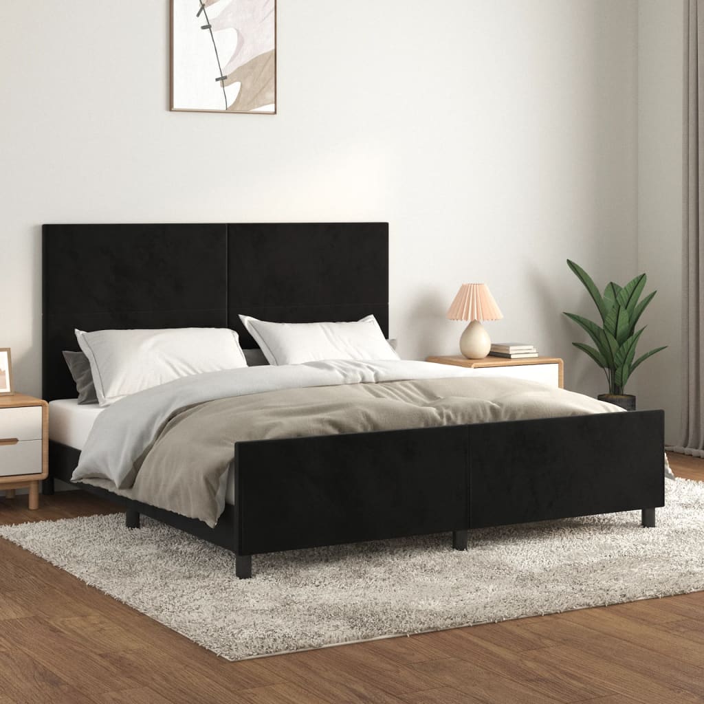 Bedframe Zonder Matras Fluweel