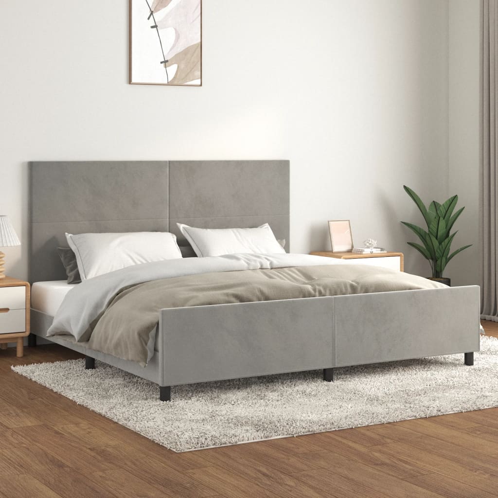 Bedframe Zonder Matras Fluweel