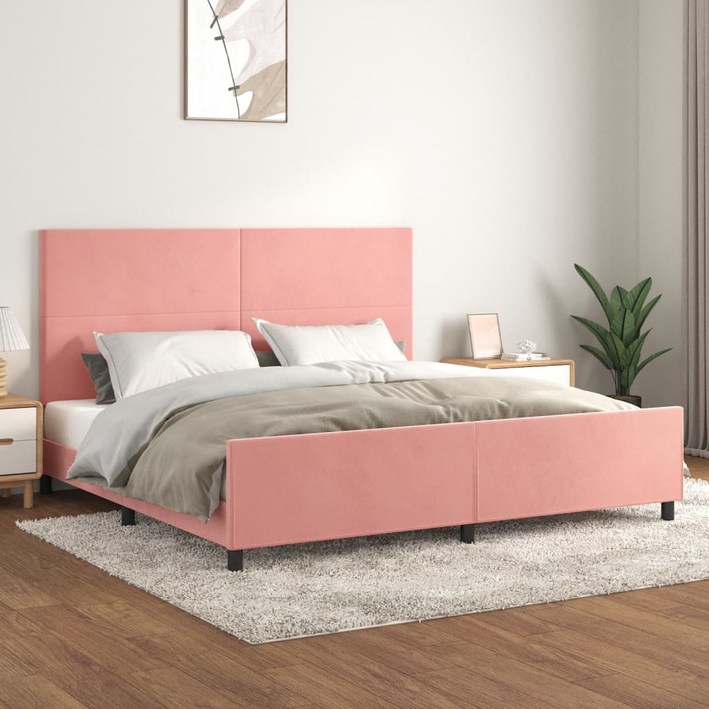 Bedframe Zonder Matras Fluweel