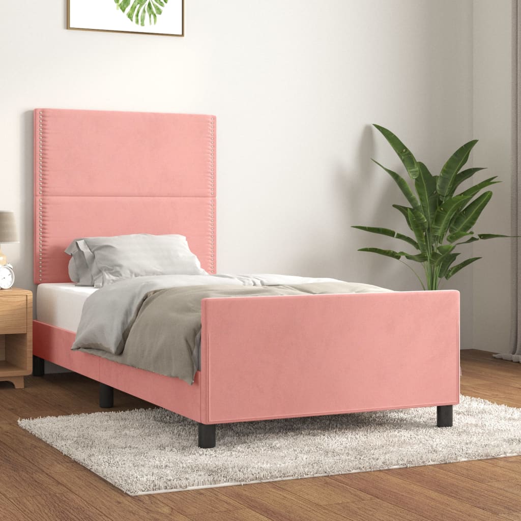 Bedframe Zonder Matras Fluweel