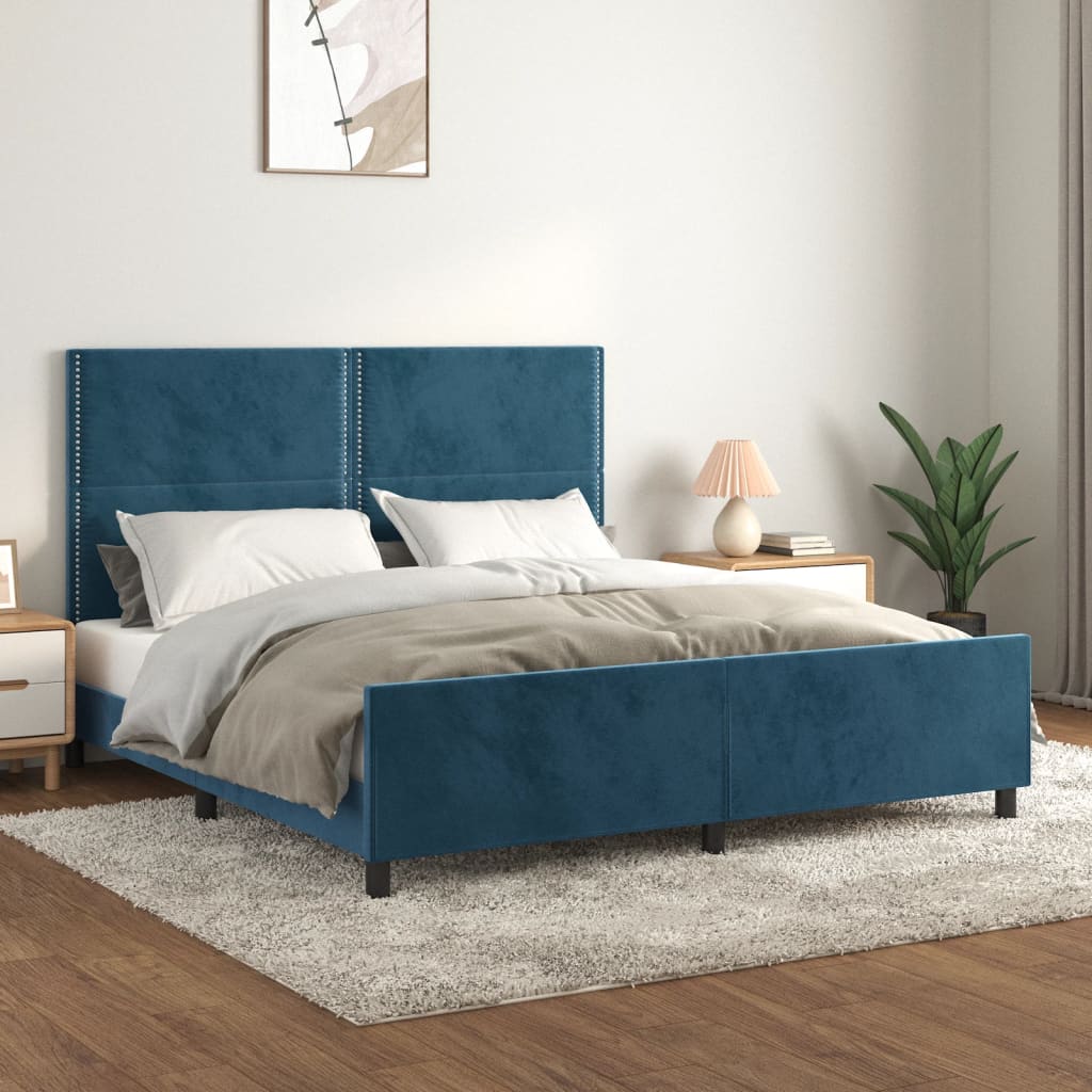 Bedframe Zonder Matras Fluweel