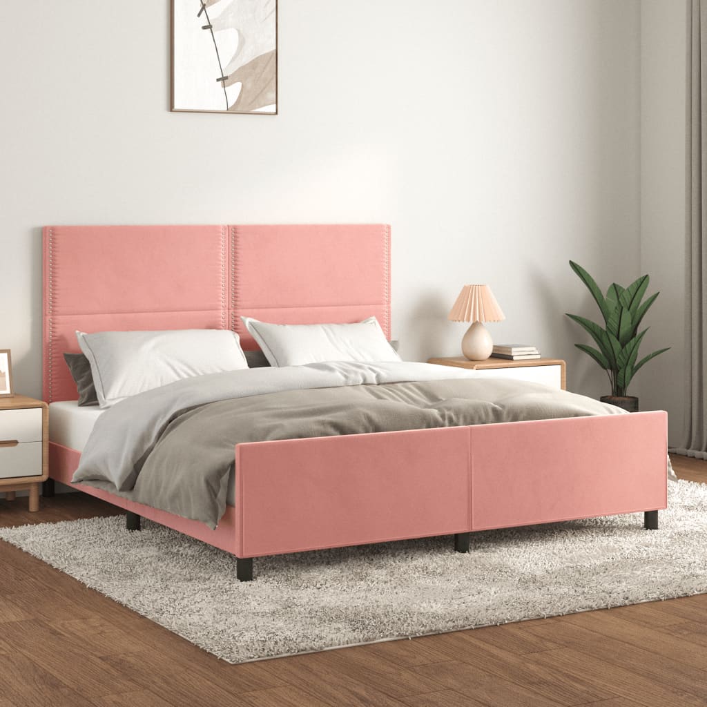 Bedframe Zonder Matras Fluweel