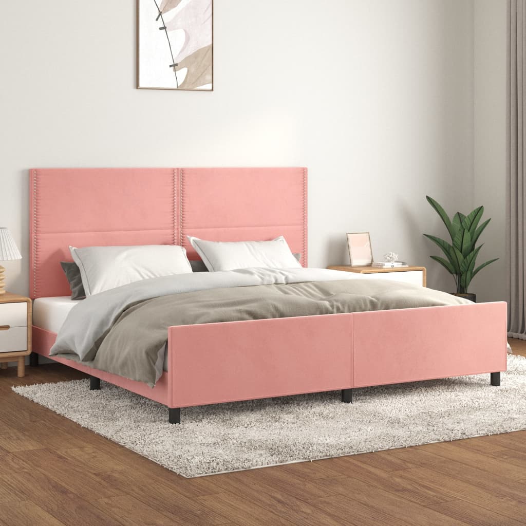 Bedframe Zonder Matras Fluweel