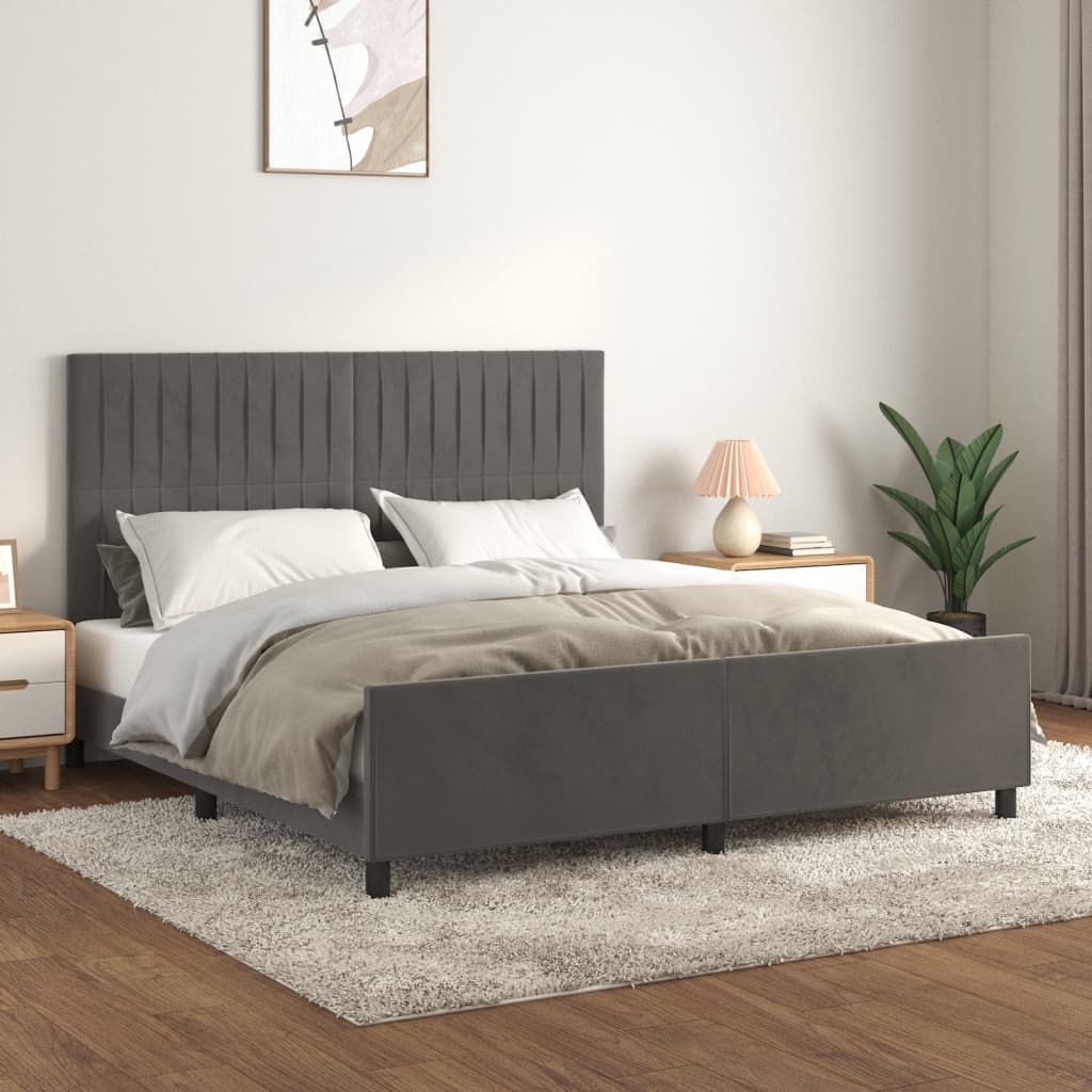 Bedframe Zonder Matras Fluweel