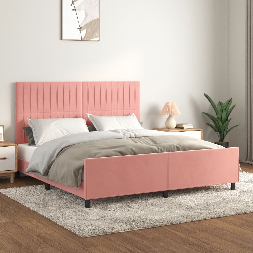 Bedframe Zonder Matras Fluweel