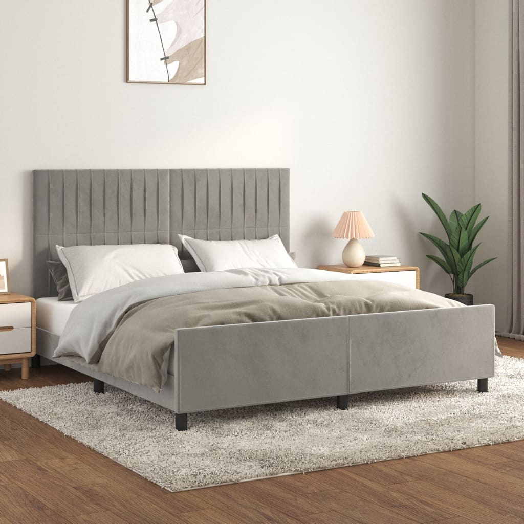 Bedframe Zonder Matras Fluweel