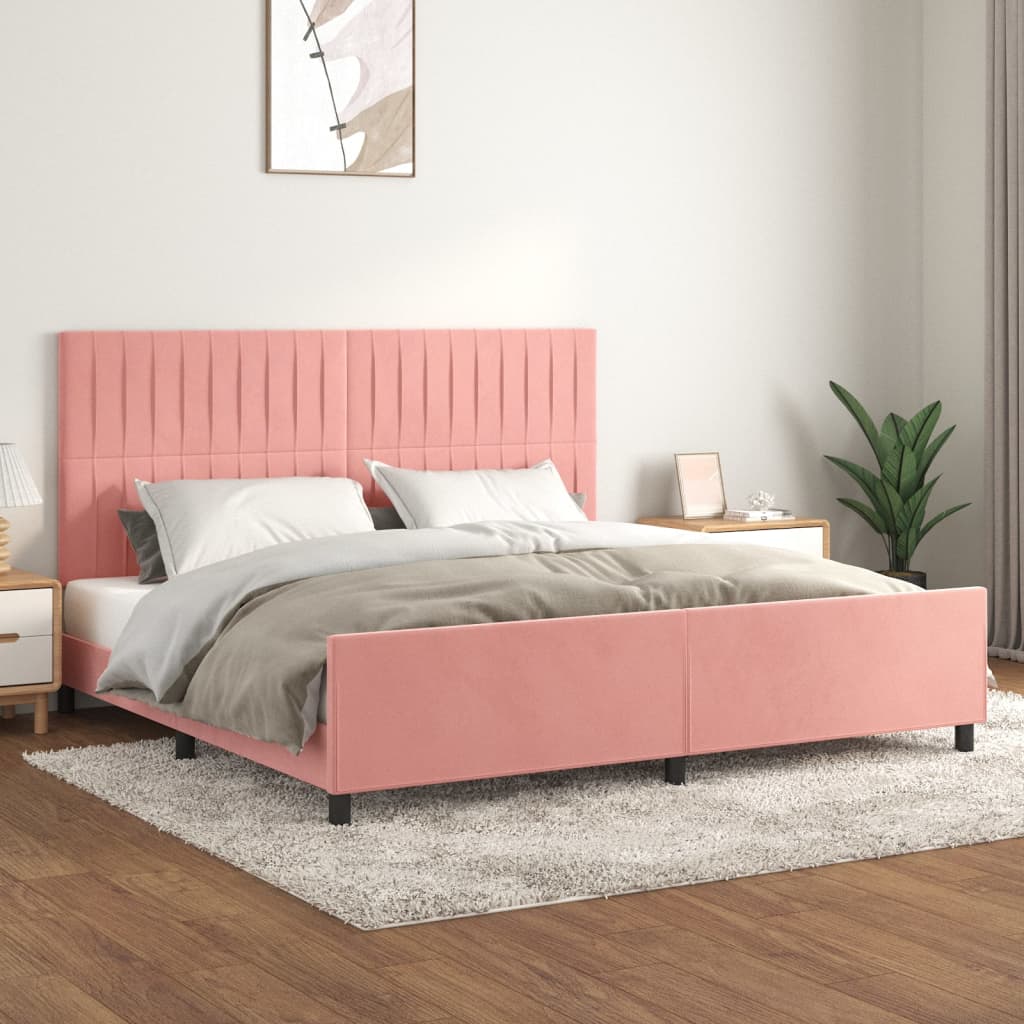 Bedframe Zonder Matras Fluweel