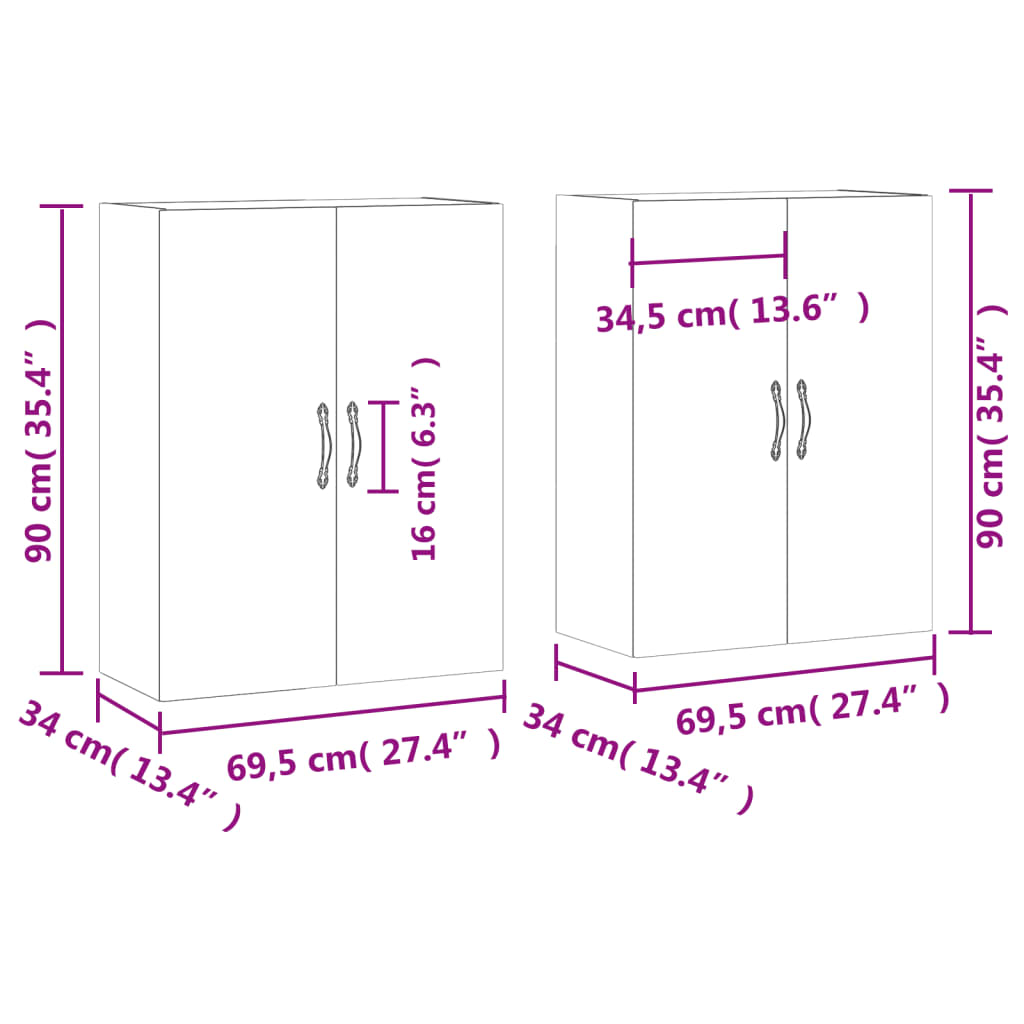 Hangkasten 69,5X34X90 Cm