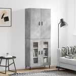 Hoge Kast 69,5X34X180 Cm Bewerkt Hout Kleurig