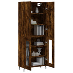 Hoge Kast 69,5X34X180 Cm Bewerkt Hout Kleurig