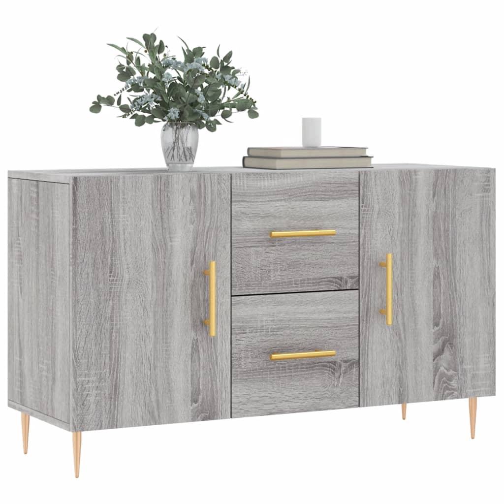 Dressoir 100X36X60 Cm Bewerkt Hout Eikenkleurig