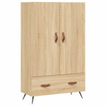 Hoge Kast 69,5X31X115 Cm Bewerkt Hout Bruin Eikenkleur