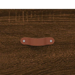Hoge Kast 69,5X31X115 Cm Bewerkt Hout Bruin Eikenkleur