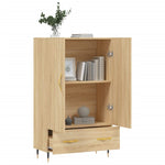 Hoge Kast 69,5X31X115 Cm Bewerkt Hout Kleurig