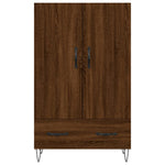Hoge Kast 69,5X31X115 Cm Bewerkt Hout Bruin Eikenkleur