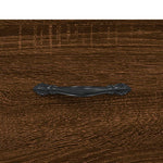 Hoge Kast 69,5X31X115 Cm Bewerkt Hout Bruin Eikenkleur