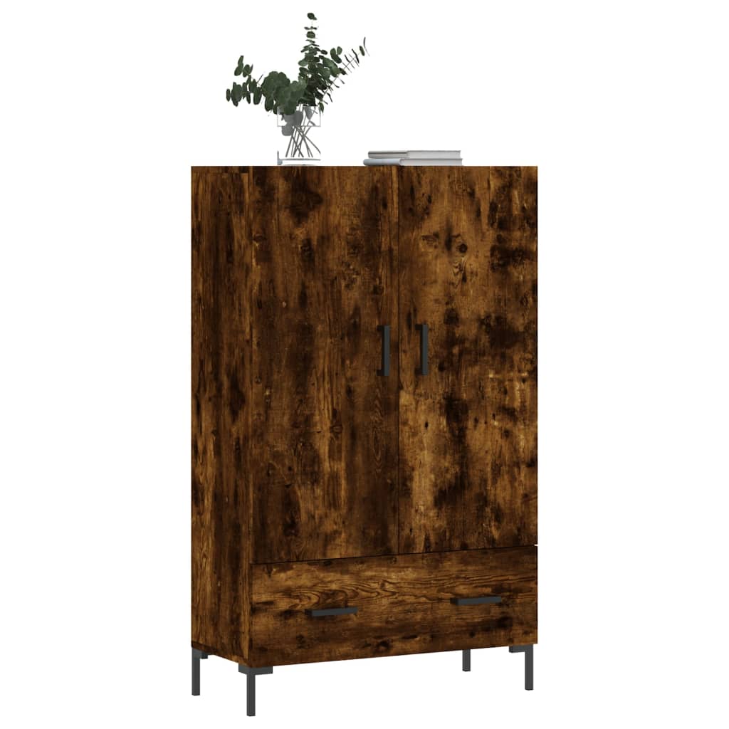 Hoge Kast 69,5X31X115 Cm Bewerkt Hout Kleurig