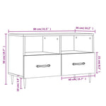 Tv-Meubel 80X36X50 Cm Bewerkt Hout