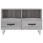 Tv-Meubel 80X36X50 Cm Bewerkt Hout Eikenkleurig