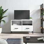 Tv-Meubel 80X36X50 Cm Bewerkt Hout Bruin Eikenkleur
